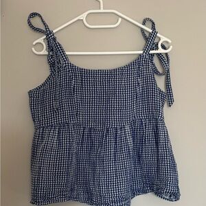 OLD NAVY Blue Gingham Top